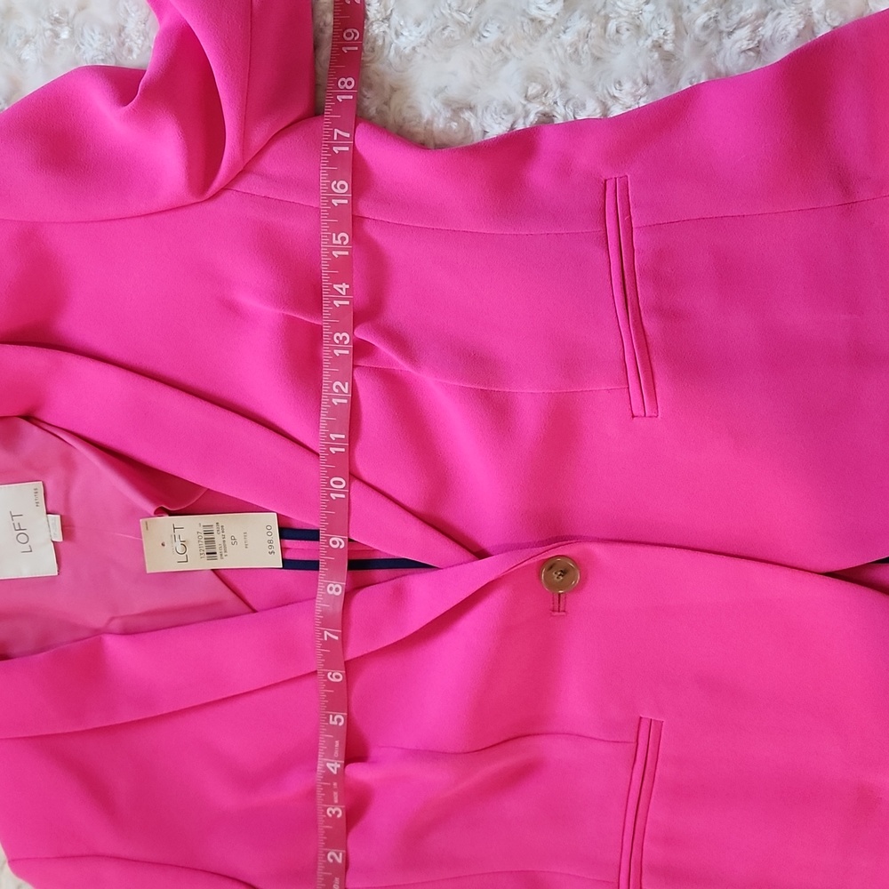 LOFT Blazer Hot Pink Womens Small - Picture 3 of 7